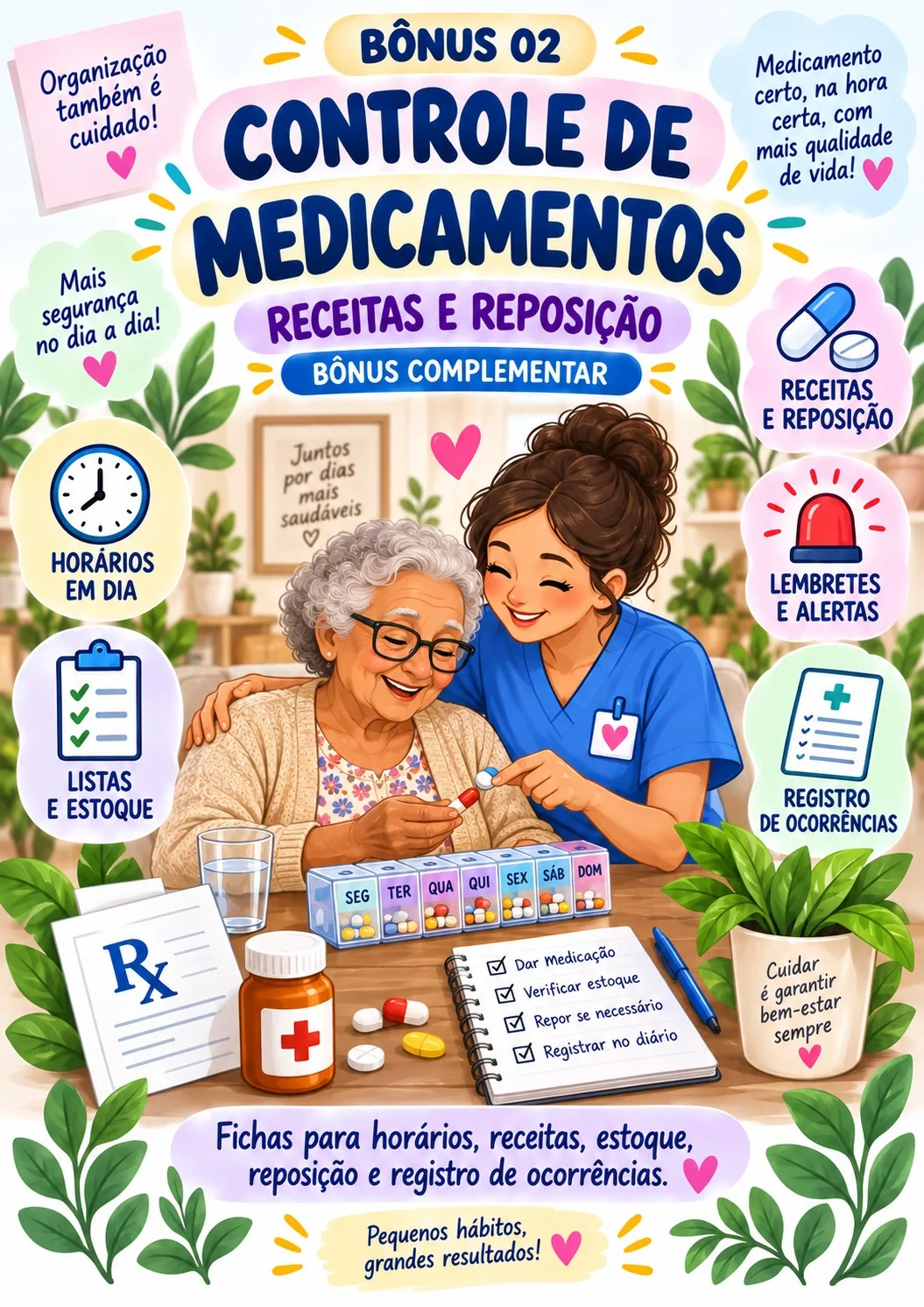 Capa do Controle de Medicamentos, Receitas e Reposição